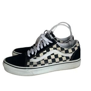 Vans Old Skool Checkerboard Black White Sneakers US 7 Men 8.5 Women With Box
